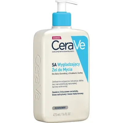 Гель для умывания CeraVe SA Smoothing Cleanser разглаживающий, с церамидами и салициловой кислотой, для сухой кожи, 473 мл