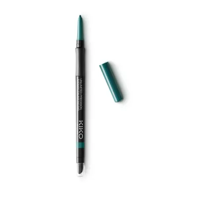 Карандаш для глаз KIKO Milano Unlimited Precision Automatic Eyeliner & Khol 10 Forest Green тёмно-зелёный, автоматический, с точилкой, 0,35 г