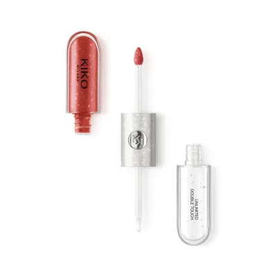 Помада для губ жидкая KIKO Milano Unlimited Double Touch Limited Edition 154 Alluring Game двухфазная стойкая, зеркальный блеск, 6 мл