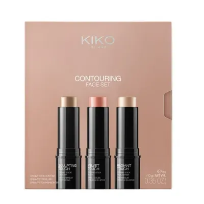 Набор для контуринга лица KIKO Milano Contouring Face Set 200 / 02 / 102 стик-скульптор, румяна и хайлайтер, кремовая текстура, 3 x 10 г
