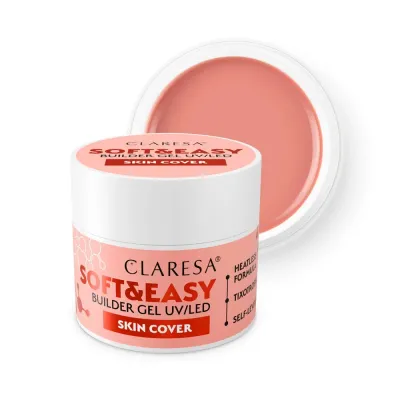Гель строительный Claresa Nails Soft&Easy Builder Gel Skin Cover телесный, компактная банка, 45 г