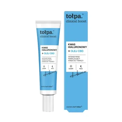 Крем для лица Tolpa Clinical Boost интенсивно увлажняющий с гиалуроновой кислотой, для обезвоженной кожи, 40 мл
