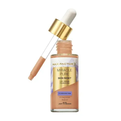 Тональный крем-сыворотка Max Factor Miracle Pure Skin Reset 60-80 Light to Medium стойкий, 30 мл