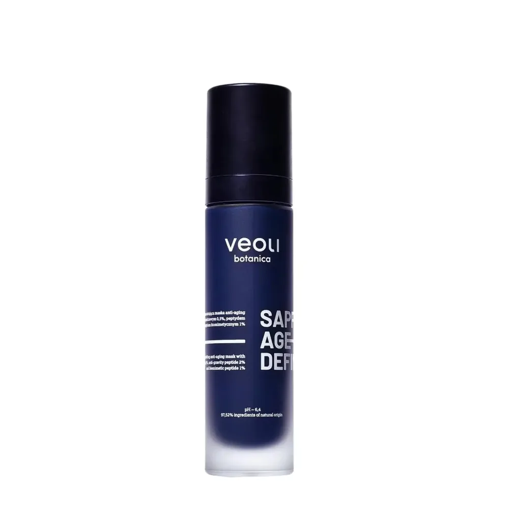 Маска для лица Veoli Botanica Sapphire Age-Definer с медным пептидом 0,5% для зрелой кожи, 50 мл