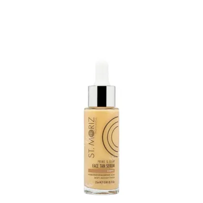 Сыворотка-автозагар для лица St. Moriz Professional Prime & Glow Face Tan с гиалуроновой кислотой, база под макияж, 25 мл