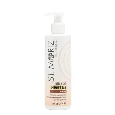 Бальзам-автозагар для тела St. Moriz Professional Insta-Grad Shimmer Tan с шиммером, оттенок Medium, 200 мл