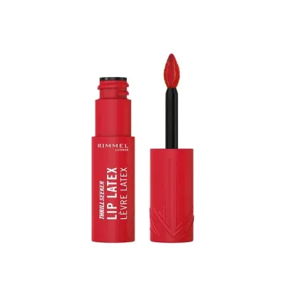 Жидкая помада для губ Rimmel Thrill Seeker Lip Latex глянцевая плотная, оттенок 400 Rimmel Red, 6 мл