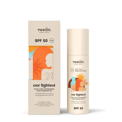 Крем для лица Resibo Our Lightest солнцезащитный SPF 50, ультралёгкий, с антиоксидантами, 50 мл