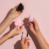 Спонжи для макияжа MINTI Collection Super Soft Sponge Set каплевидные, светло-розовые, набор 5 шт — фото 6