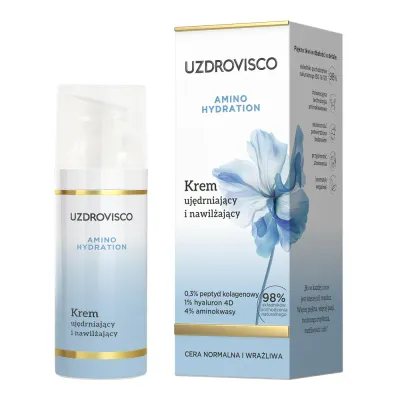 Крем для лица Uzdrovisco Amino Hydration укрепляющий увлажняющий, с аминокислотами и гиалуроновой кислотой, 50 мл