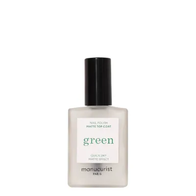 Топ для ногтей Manucurist Green Top Coat Matte матовый финиш, один слой, 15 мл