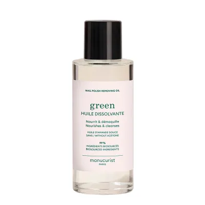 Жидкость для снятия лака Manucurist Green Remover без ацетона, с миндальным маслом, 100 мл