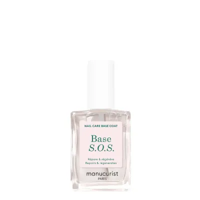 База для ногтей Manucurist Base S.O.S укрепляющая, для повреждённых и ломких ногтей, 15 мл