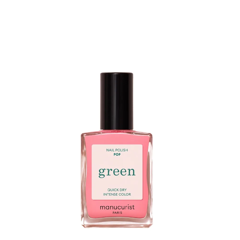 Лак для ногтей Manucurist Green Pop яркий розовый с коралловым подтоном, 15 мл