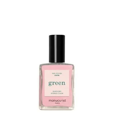 Лак для ногтей Manucurist Green Satin полупрозрачный розовый с перламутром, 15 мл