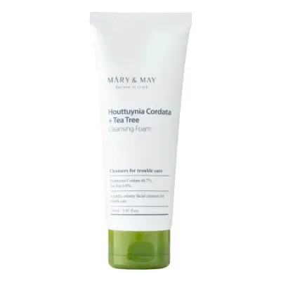Пенка для умывания Mary&May Houttuynia Cordata + Tea Tree Cleansing Foam кремовая для проблемной кожи, 150 мл