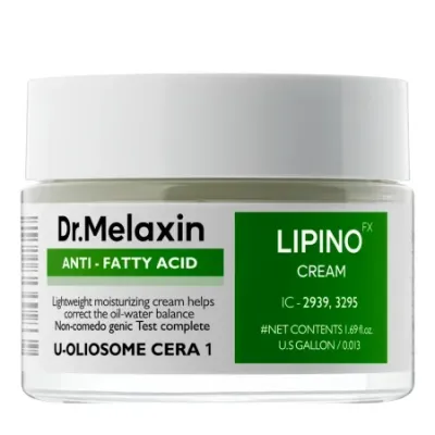 Крем для лица Dr.Melaxin Lipino Cream легкий увлажняющий для проблемной кожи, 50 мл