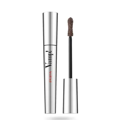 Тушь для ресниц PUPA Milano VAMP! Exceptional Volume Chocolate Brown коричневая объёмная, мягкий акцент, 9 мл