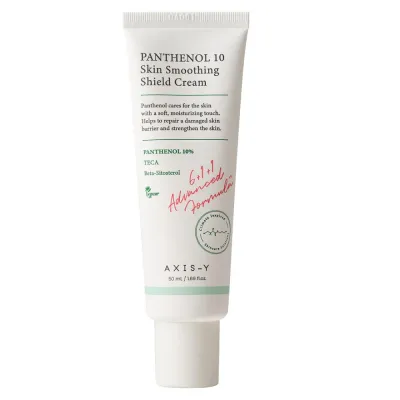 Крем для лица AXIS-Y Panthenol 10 Skin Smoothing Shield Cream восстанавливающий с пантенолом 10%, для чувствительной кожи, 50 мл