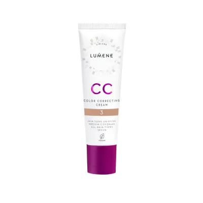 CC-крем Lumene корректирующий тональный SPF 20, матовый стойкий финиш, оттенок 3, 30 мл