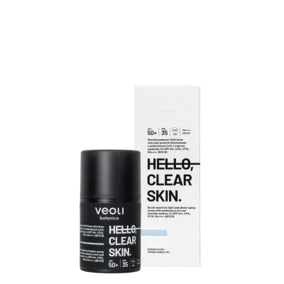 Крем для лица Veoli Botanica HELLO CLEAR SKIN SPF50+ для проблемной кожи 50 мл