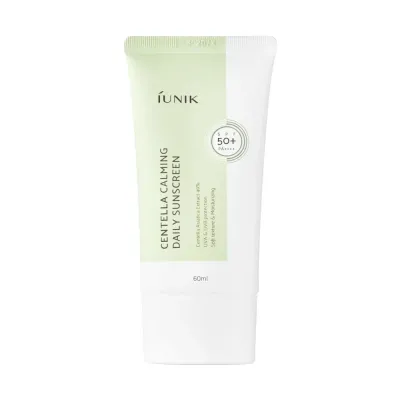 Крем солнцезащитный для лица iUnik Centella Calming Daily Sunscreen SPF 50+ PA++++ с центеллой, без белёсости, 60 мл