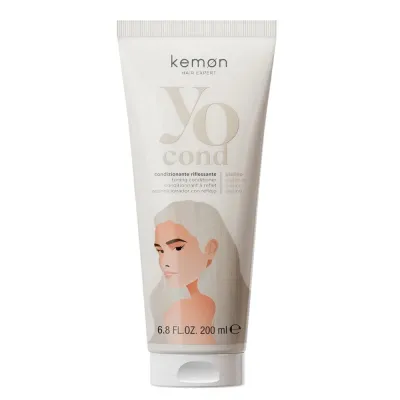 Кондиционер для волос тонирующий Kemon Yo Cond оттенок Platinum платиновый, для холодного блонда, 200 мл