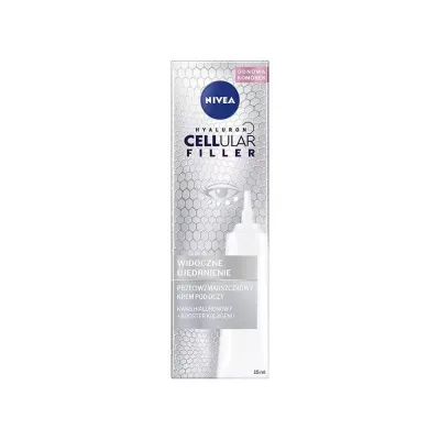 Крем для кожи вокруг глаз NIVEA Hyaluron Cellular Filler против морщин, с гиалуроновой кислотой, без отдушек, 15 мл