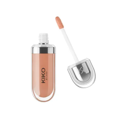 Блеск для губ KIKO Milano 3D Hydra Lipgloss смягчающий розово-древесный нюд, эффект 3D, оттенок 08 Natural Rosewood, 6.5 мл