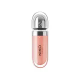 Блеск для губ KIKO Milano 3D Hydra Lipgloss смягчающий абрикосовый перламутровый, объёмный глянец, оттенок 03 Pearly Apricot, 6.5 мл — фото 8