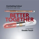 Жидкая помада KIKO Milano Unlimited Double Touch двухэтапная стойкая с блеском, оттенок 107 Cherry Red, 6 мл — фото 2