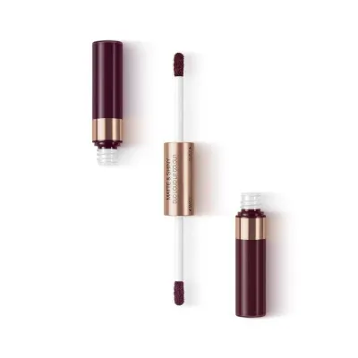 Помада для губ жидкая KIKO Milano Matte & Shiny Duo Liquid Lip Colour 02 Posh & Dark матовая и глянцевая 2 в 1, 7 мл