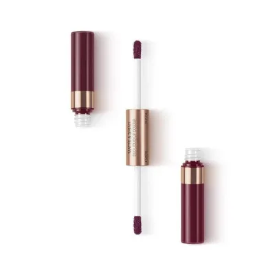 Помада для губ жидкая KIKO Milano Matte & Shiny Duo Liquid Lip Colour 01 Partner In Crime матовая и глянцевая 2 в 1, 7 мл