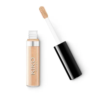 Тени для век жидкие KIKO Milano Long Lasting Liquid Eyeshadow тон 03 Perfect Gold стойкие металлик золотые, 4,5 мл