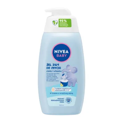 Гель для мытья детский NIVEA Baby 2 в 1 тело и волосы, 500 мл