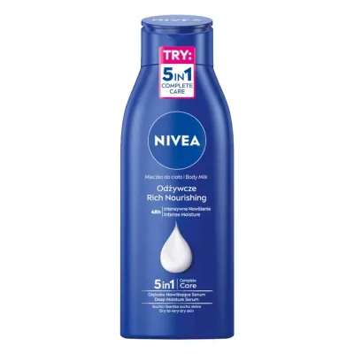 Молочко для тела NIVEA Rich Nourishing питательное, с миндальным маслом и витамином E, 400 мл