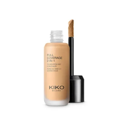 Тональный крем KIKO Milano Full Coverage 2-In-1 Foundation & Concealer O50 Olive 50 оливковый подтон, плотное покрытие, 25 мл