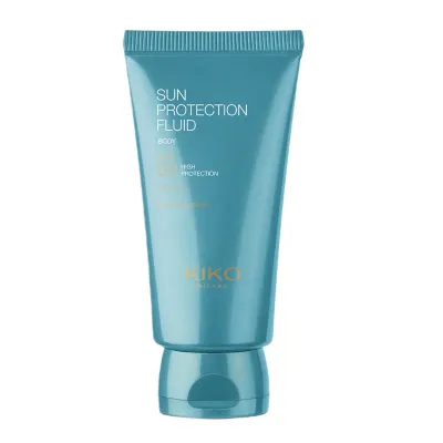 Солнцезащитный флюид для тела KIKO Milano Sun Protection Fluid SPF50 увлажняющий, с гиалуроновой кислотой и ниацинамидом, 150 мл