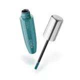 Тушь для ресниц KIKO Milano Maxi Mod Colour Mascara 04 Metallic Green зелёная цветная, маленькая щёточка, 12 мл — фото 3