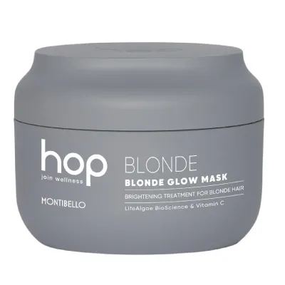 Маска для волос Montibello Hop Blonde Glow для блонда и осветлённых волос, нейтрализует нежелательные оттенки, 200 мл
