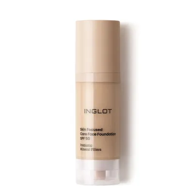 Тональный крем Inglot Skin Focused ухаживающий SPF 50+, среднее покрытие, оттенок 304 Classic Beige, 30 мл