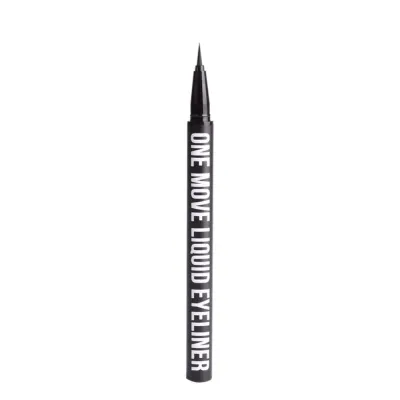 Подводка для глаз Inglot One Move жидкая, оттенок 01, чёрная водостойкая, гибкий аппликатор, 0,55 мл
