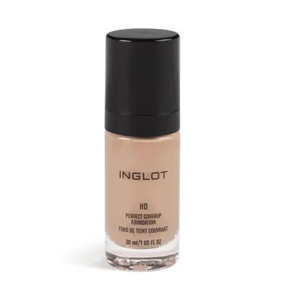 Тональный крем Inglot HD Perfect Coverup выравнивающий, матовый финиш, оттенок 74, 30 мл