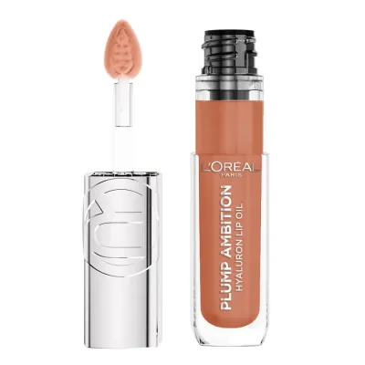 Масло для губ L'Oreal Paris Plump Ambition 641 Latte Glace ухаживающее с блеском, мягкий аппликатор, 5 мл