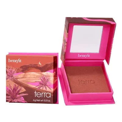 Румяна для лица Benefit Terra Golden Brick-Red Blush сияющие золотисто-кирпичные, 6 г