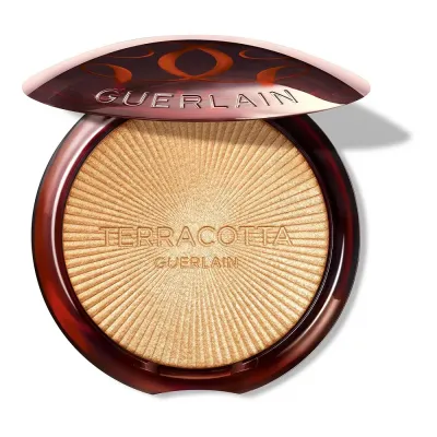Пудра-хайлайтер GUERLAIN Terracotta Luminizer 01 Warm Gold сияющая, эффект золотого часа, 7 г