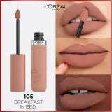 Помада для губ жидкая L'Oreal Paris Infaillible Matte Resistance матовая стойкая, оттенок 105 Breakfast In Bed, 5 мл — фото 6