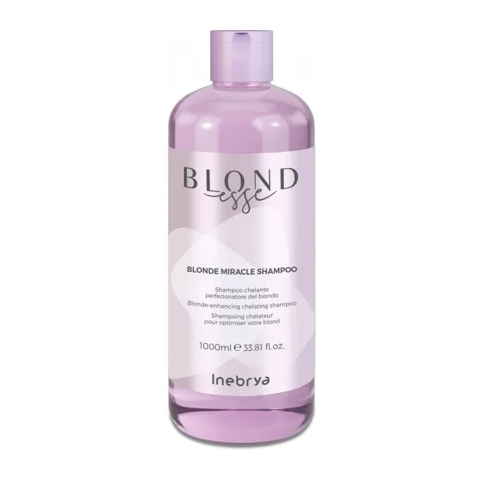 Шампунь для волос Inebrya Blondesse Blonde Miracle Shampoo для блонда, питательный, с кокосовым маслом и алоэ, 1000 мл