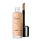 Тональная основа и консилер 2 в 1 KIKO Milano Full Coverage плотное покрытие, матово-сатиновый финиш, WB60 Warm Beige, 25 мл — фото 1
