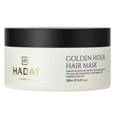 Роскошная увлажняющая маска для волос с золотом Hadat Golden Hour Hair Mask, 280 мл